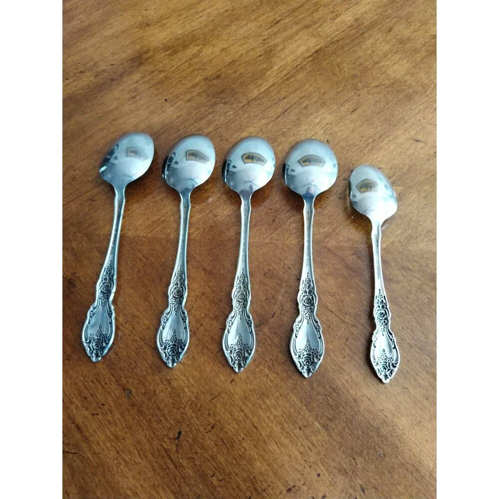 Mixed Lot 5x Oneida Wordsworth Table Soup Spoon 6.8